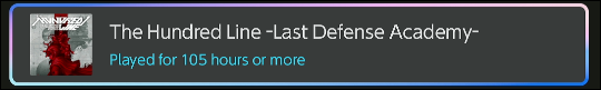 105 hours or more played
